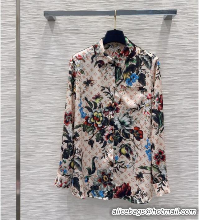 Buy Fashionable Louis Vuitton Printed Shirt LV041440 Beige 2026