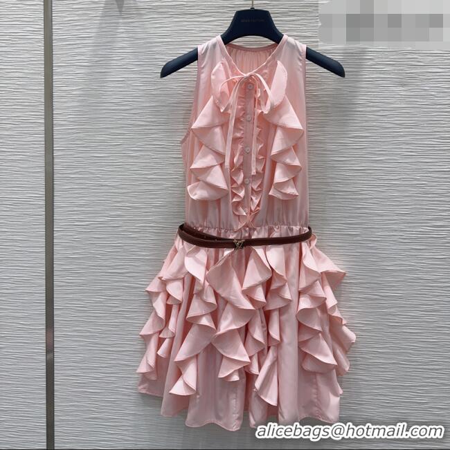Classic Promotional Louis Vuitton Ruffles Dress LV042201 Pink 2026