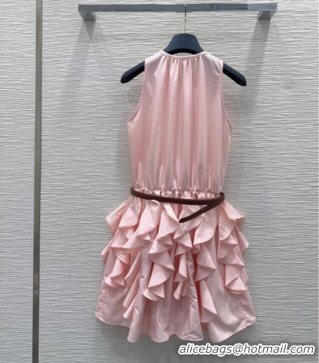 Classic Promotional Louis Vuitton Ruffles Dress LV042201 Pink 2026