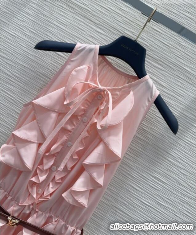 Classic Promotional Louis Vuitton Ruffles Dress LV042201 Pink 2026