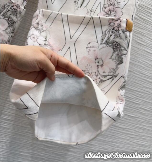 Top Quality Louis Vuitton Printed Cotton Pants LV042301 White 2026
