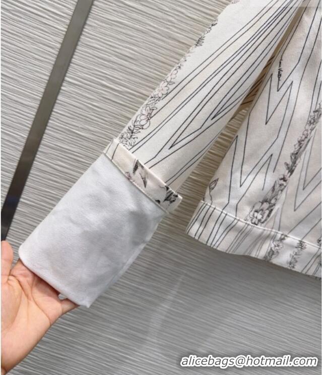 Shop Discount Louis Vuitton Printed Cotton Jacket LV042301 White 2026