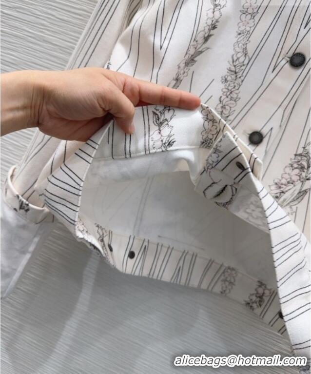 Shop Discount Louis Vuitton Printed Cotton Jacket LV042301 White 2026