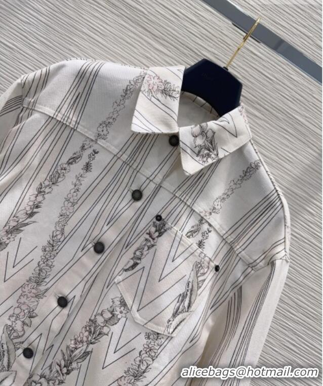 Shop Discount Louis Vuitton Printed Cotton Jacket LV042301 White 2026