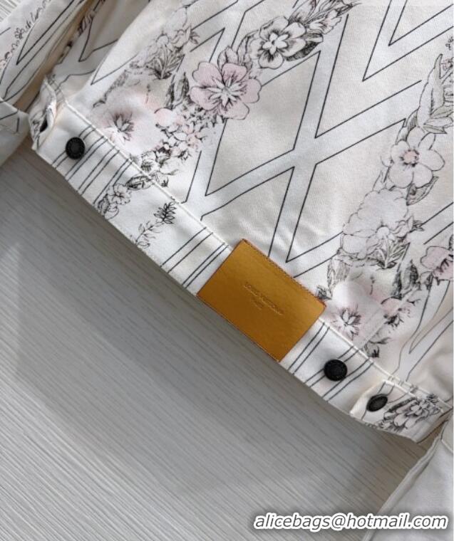 Shop Discount Louis Vuitton Printed Cotton Jacket LV042301 White 2026
