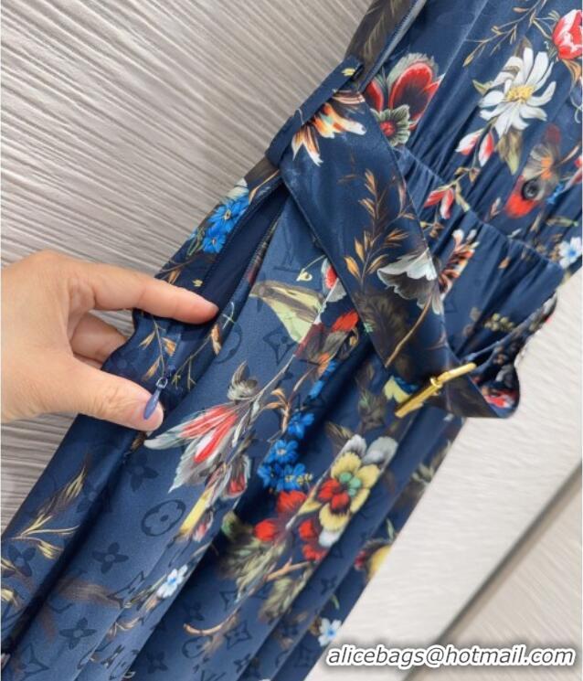 Best Price Louis Vuitton Printed Dress LV042313 Blue 2026