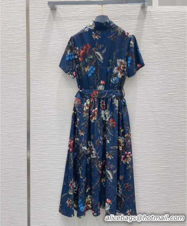 Best Price Louis Vuitton Printed Dress LV042313 Blue 2026