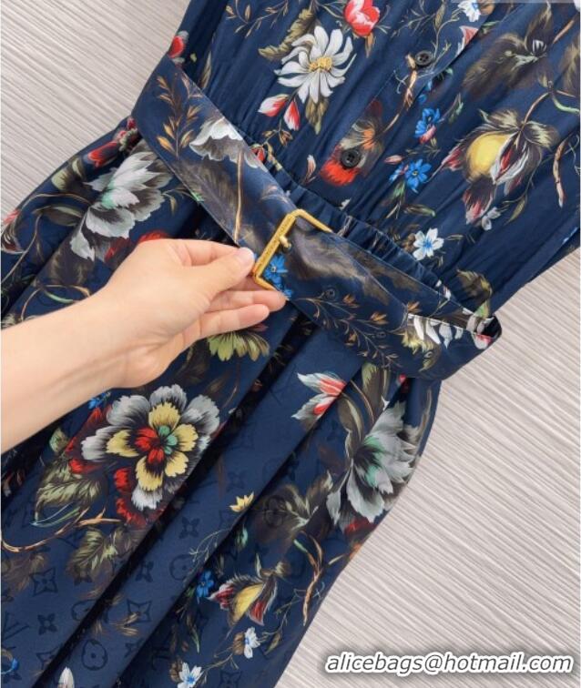 Best Price Louis Vuitton Printed Dress LV042313 Blue 2026