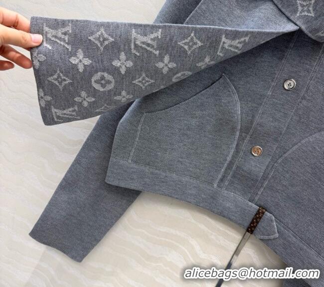 Good Taste Louis Vuitton Wool Jacket with Scarf LV081115 Grey 2026