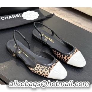 Most Popular Chanel Mixed Fibers & Patent Leather Slingbacks Flat CH072758 Beige 2026