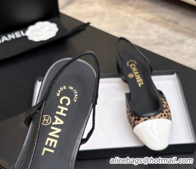 Most Popular Chanel Mixed Fibers & Patent Leather Slingbacks Flat CH072758 Beige 2026