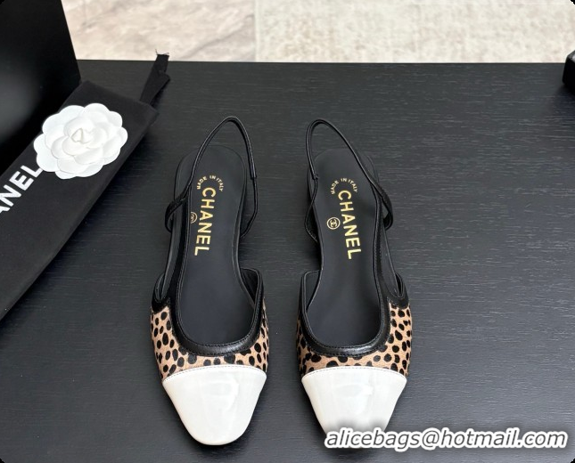 Most Popular Chanel Mixed Fibers & Patent Leather Slingbacks Flat CH072758 Beige 2026