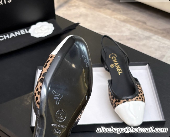 Most Popular Chanel Mixed Fibers & Patent Leather Slingbacks Flat CH072758 Beige 2026