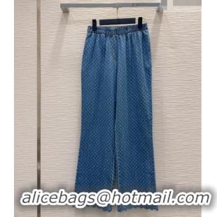 Luxury Cheap Louis Vuitton Monogram Denim Pants LV081247 Blue 2026