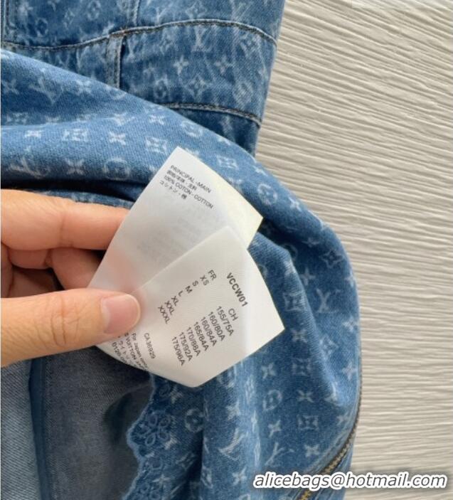 Buy Fashionable Louis Vuitton Monogram Denim Dress LV081248 Blue 2026