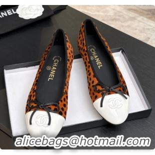 Shop Cheap Chanel Mixed Fibers & Patent Leather Ballet Flat G02819 Brown 2026