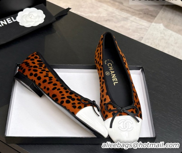 Shop Cheap Chanel Mixed Fibers & Patent Leather Ballet Flat G02819 Brown 2026