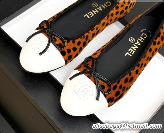Shop Cheap Chanel Mixed Fibers & Patent Leather Ballet Flat G02819 Brown 2026