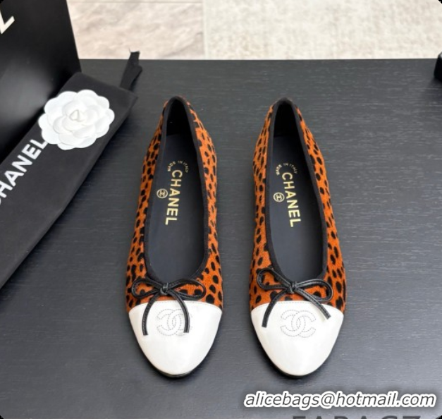 Shop Cheap Chanel Mixed Fibers & Patent Leather Ballet Flat G02819 Brown 2026