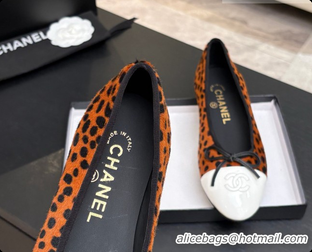 Shop Cheap Chanel Mixed Fibers & Patent Leather Ballet Flat G02819 Brown 2026