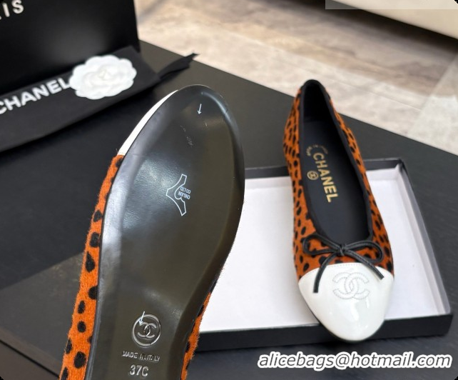 Shop Cheap Chanel Mixed Fibers & Patent Leather Ballet Flat G02819 Brown 2026