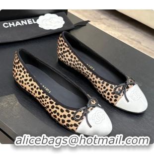Best Product Chanel Mixed Fibers & Patent Leather Ballet Flat G02819 Beige 2026