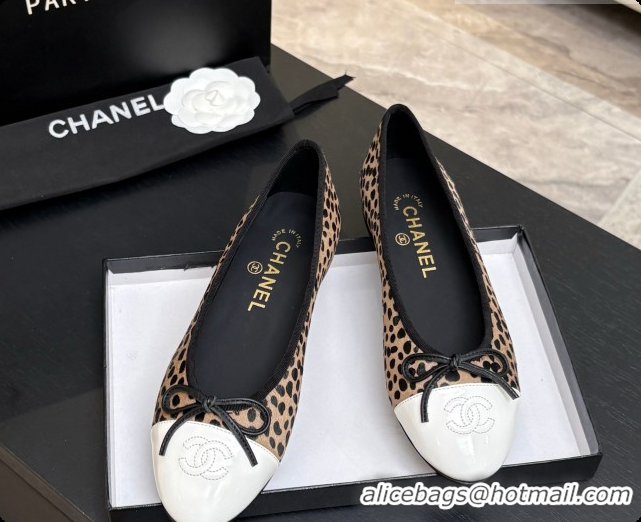 Best Product Chanel Mixed Fibers & Patent Leather Ballet Flat G02819 Beige 2026