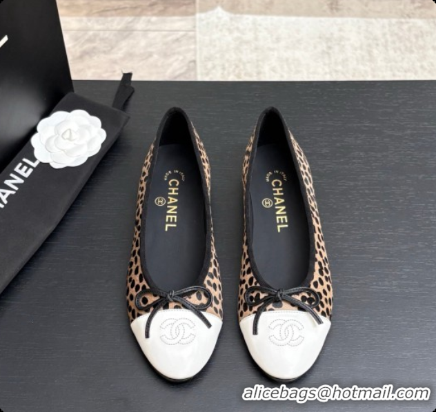 Best Product Chanel Mixed Fibers & Patent Leather Ballet Flat G02819 Beige 2026