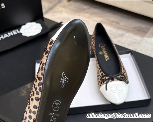 Best Product Chanel Mixed Fibers & Patent Leather Ballet Flat G02819 Beige 2026