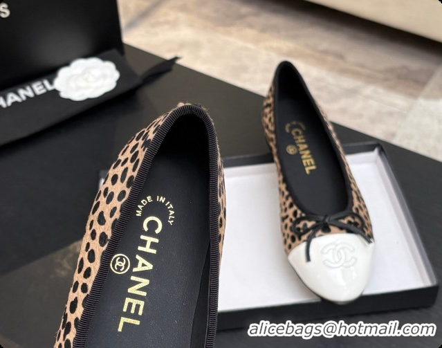 Best Product Chanel Mixed Fibers & Patent Leather Ballet Flat G02819 Beige 2026