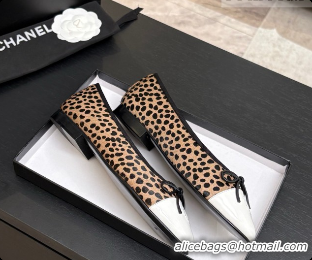 Best Product Chanel Mixed Fibers & Patent Leather Ballet Flat G02819 Beige 2026