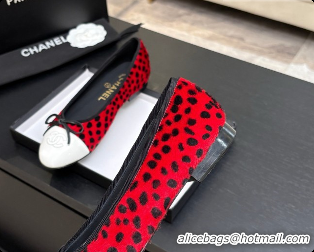Popular Style Chanel Mixed Fibers & Patent Leather Ballet Flat G02819 Red 2026