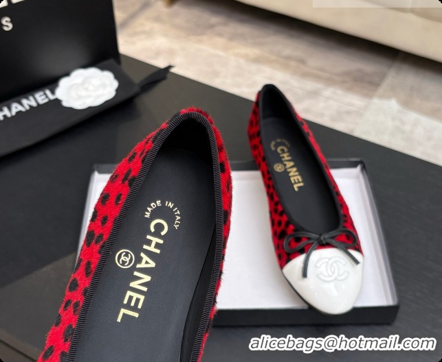 Popular Style Chanel Mixed Fibers & Patent Leather Ballet Flat G02819 Red 2026