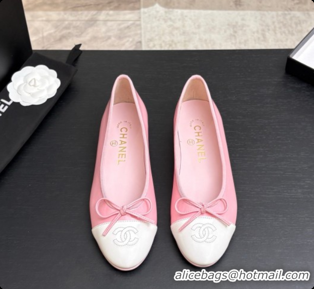 Good Product Chanel Patent Leather Ballet Flat G02819 CH072678 Pink 2026