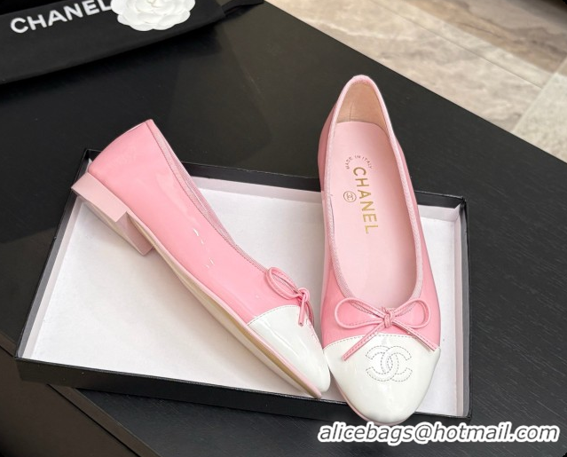 Good Product Chanel Patent Leather Ballet Flat G02819 CH072678 Pink 2026