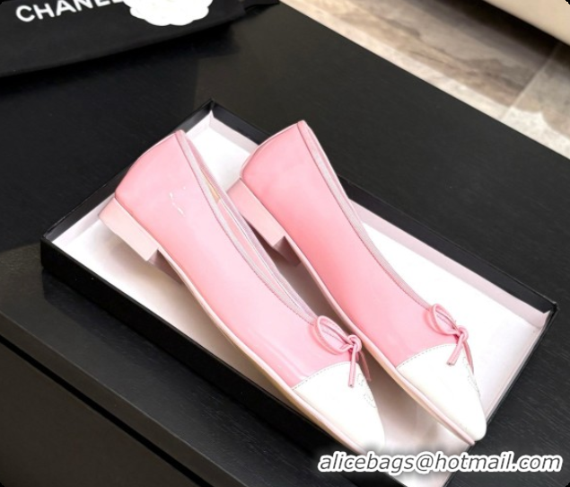 Good Product Chanel Patent Leather Ballet Flat G02819 CH072678 Pink 2026
