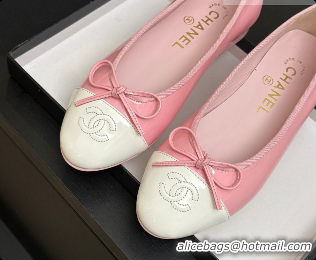 Good Product Chanel Patent Leather Ballet Flat G02819 CH072678 Pink 2026