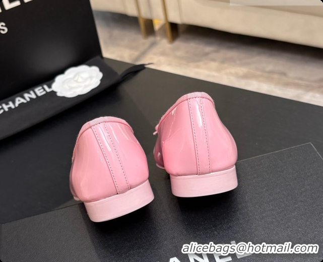 Good Product Chanel Patent Leather Ballet Flat G02819 CH072678 Pink 2026