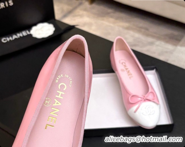 Good Product Chanel Patent Leather Ballet Flat G02819 CH072678 Pink 2026