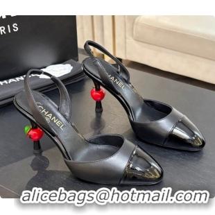 Sophisticated Chanel Lambskin & Patent Leather Slingbacks G47469 Black 2026