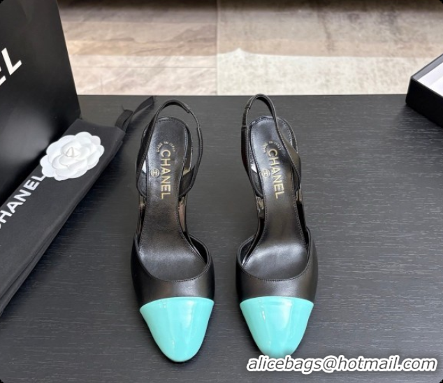 Best Product Chanel Lambskin & Patent Leather Slingbacks G47469 Black 02 2026