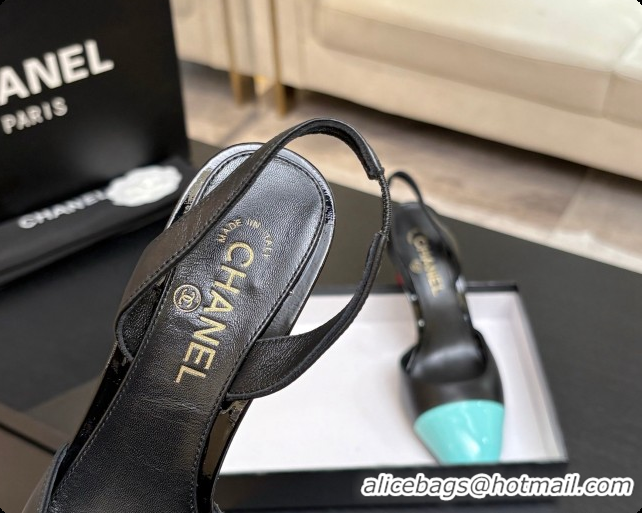 Best Product Chanel Lambskin & Patent Leather Slingbacks G47469 Black 02 2026