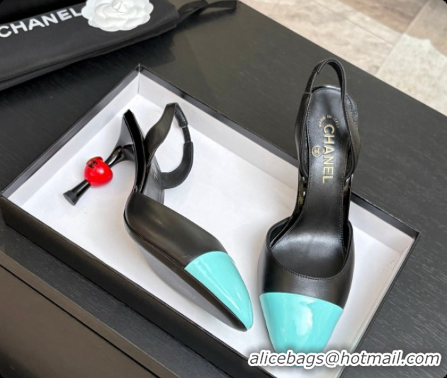 Best Product Chanel Lambskin & Patent Leather Slingbacks G47469 Black 02 2026