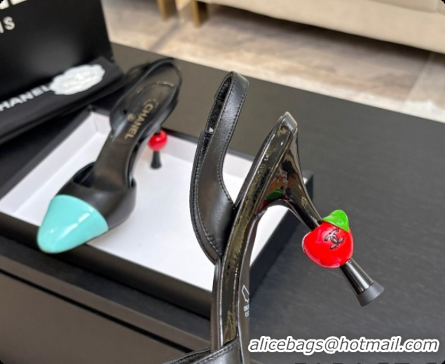 Best Product Chanel Lambskin & Patent Leather Slingbacks G47469 Black 02 2026