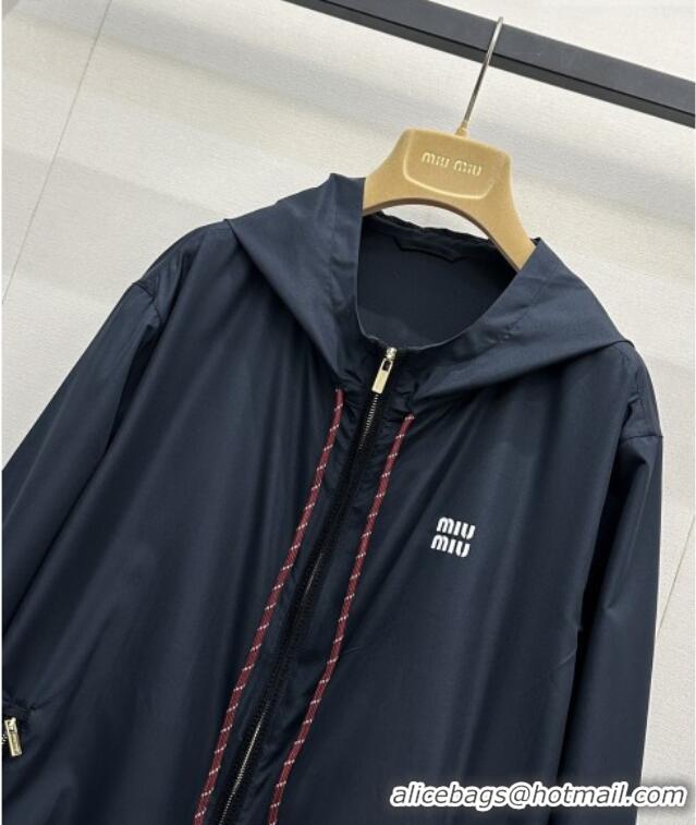 ​Top Quality Miu Miu Nylon Jacket MM032302 Dark Blue 2026