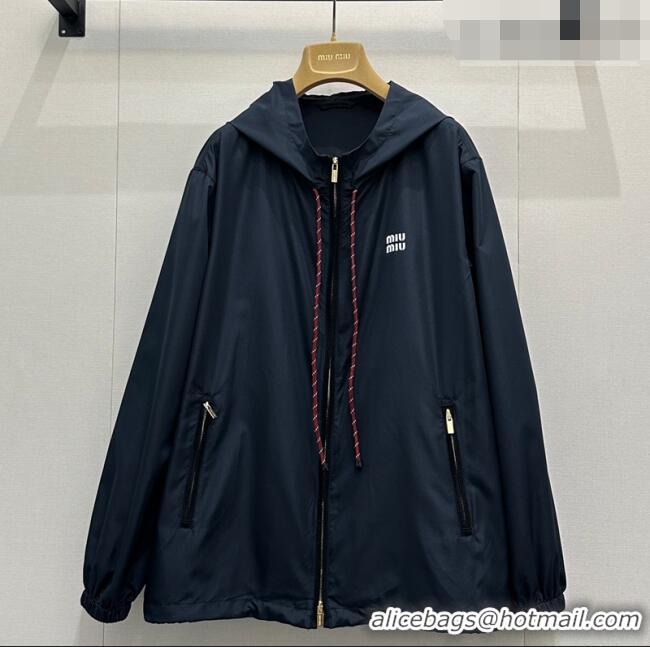 ​Top Quality Miu Miu Nylon Jacket MM032302 Dark Blue 2026