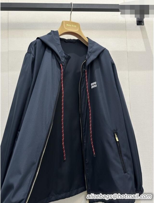 ​Top Quality Miu Miu Nylon Jacket MM032302 Dark Blue 2026
