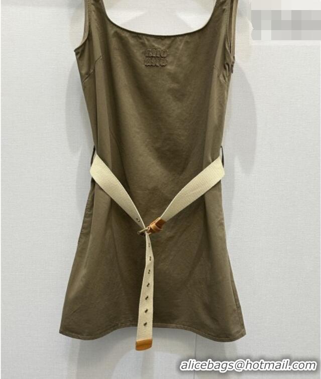 Reasonable Price Miu Miu Cotton Dress MM032303 Green 2026