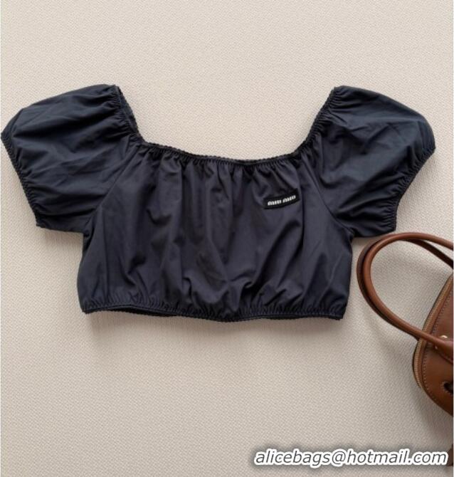 Luxury Cheap Miu Miu Short Shirt and Skirt Set MM032308 Black 2026