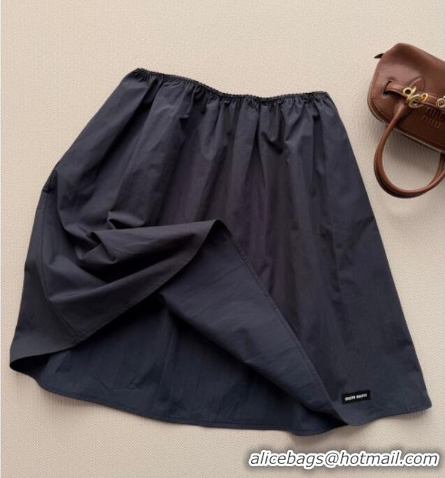 Luxury Cheap Miu Miu Short Shirt and Skirt Set MM032308 Black 2026